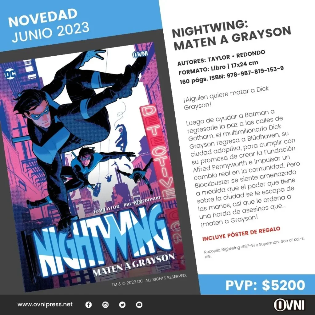 Anuncio Nightwing 3 Maten a Grayson
