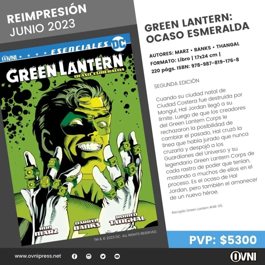 Anuncio Reedicion Green Lantern Ocaso Esmeralda