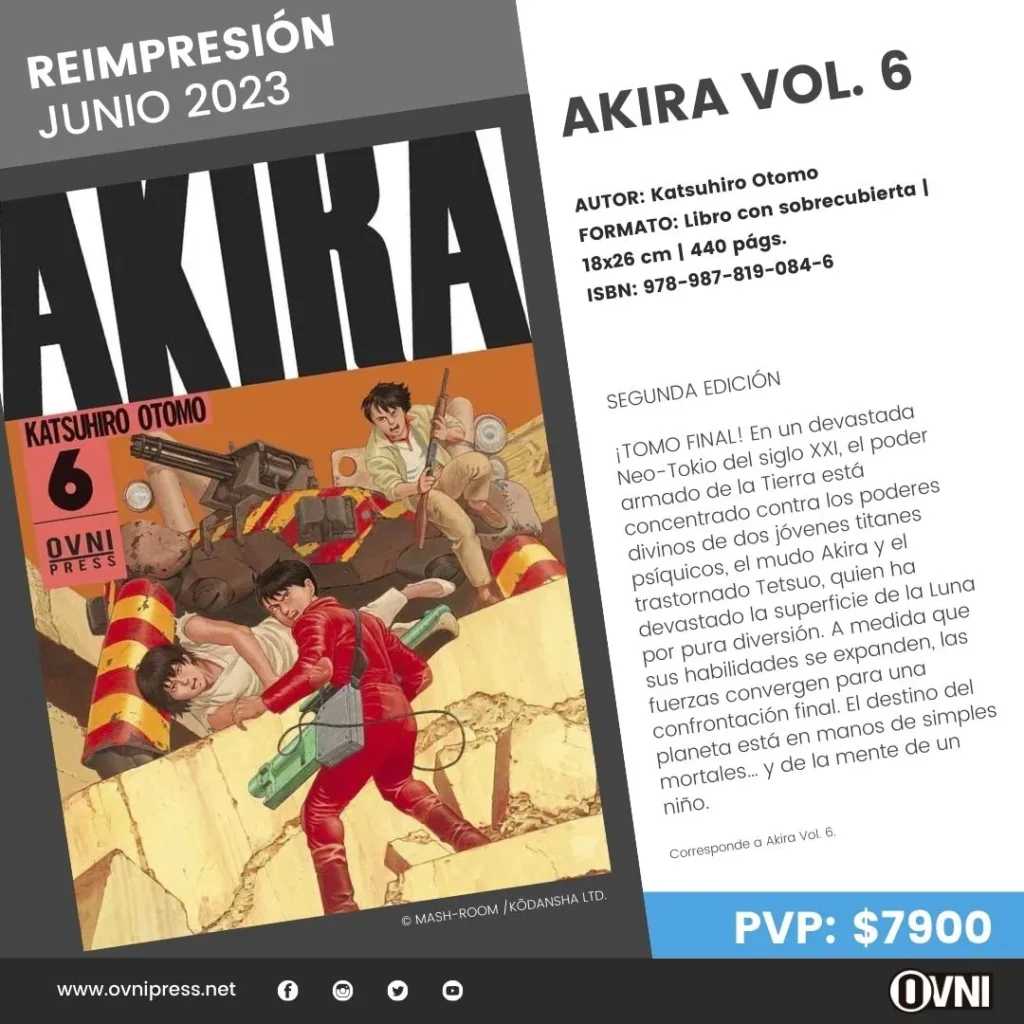 Anuncio Reimpresion Akira Vol. 6