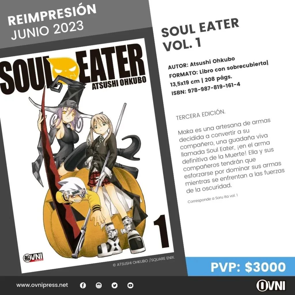 Anuncio Reimpresion Soul Eater 1