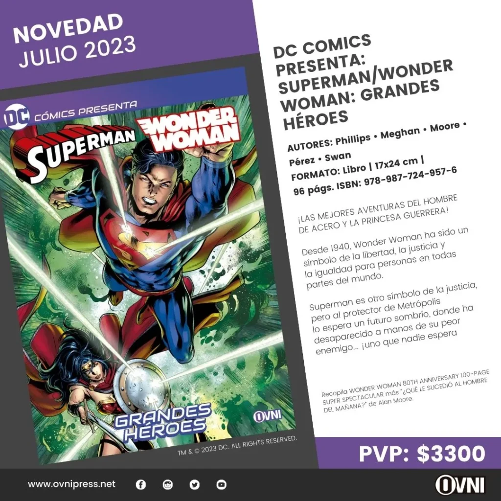 Anuncio DC Comics Presenta Entrega No4 Superman Wonder Woman Grandes Heroes