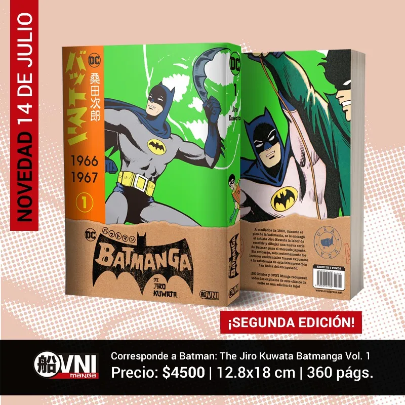 Lanzamiento Reedicion Batmanga Vol 1