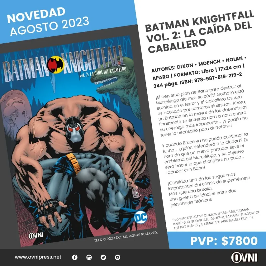 Anuncio Batman Knightfall 2 La Caida del Caballero