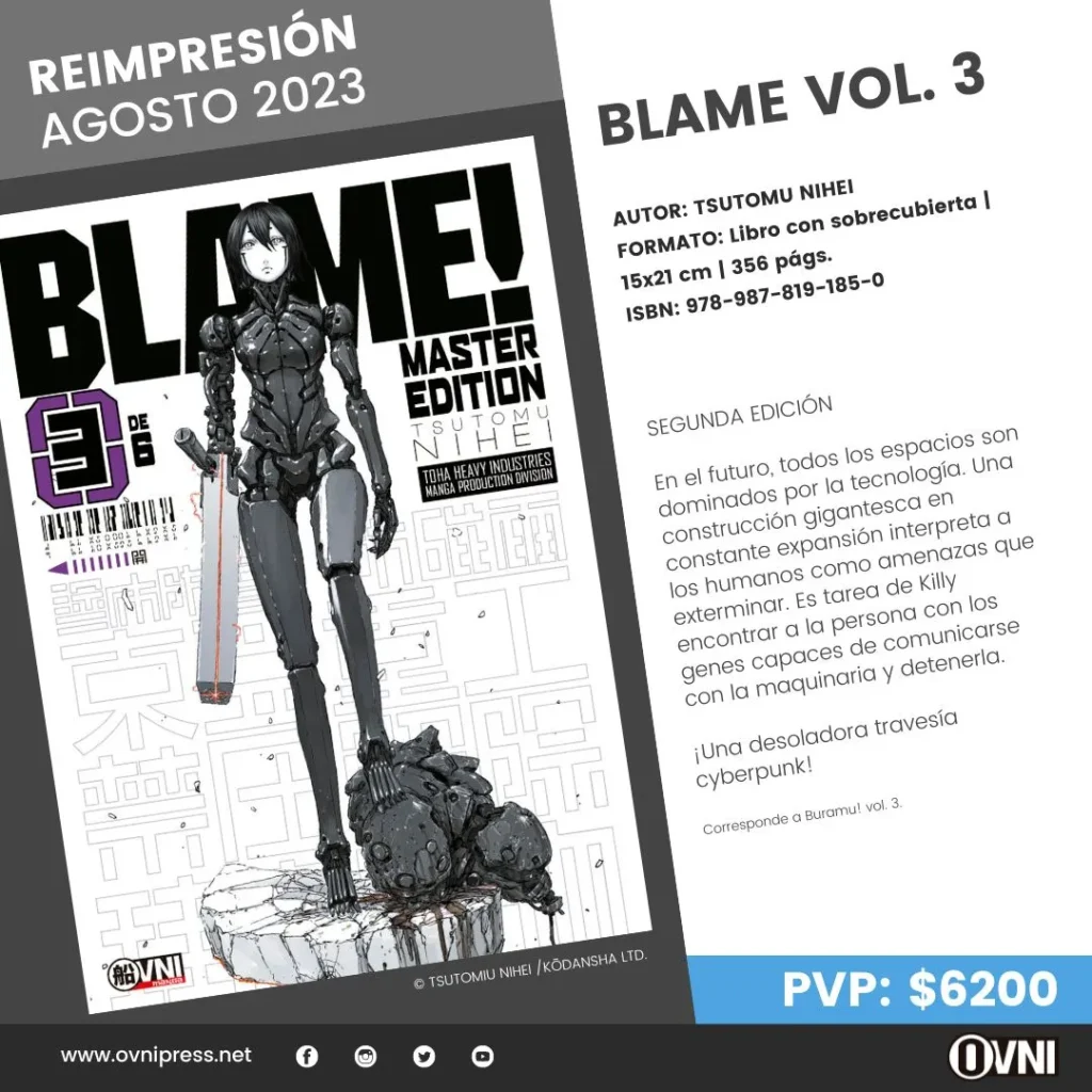 Anuncio Reedicion Blame 3