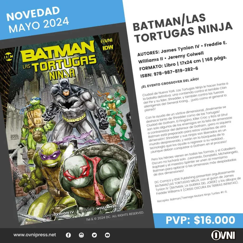 Anuncio Batman VS Las Totugas Ninjas Vol. 1