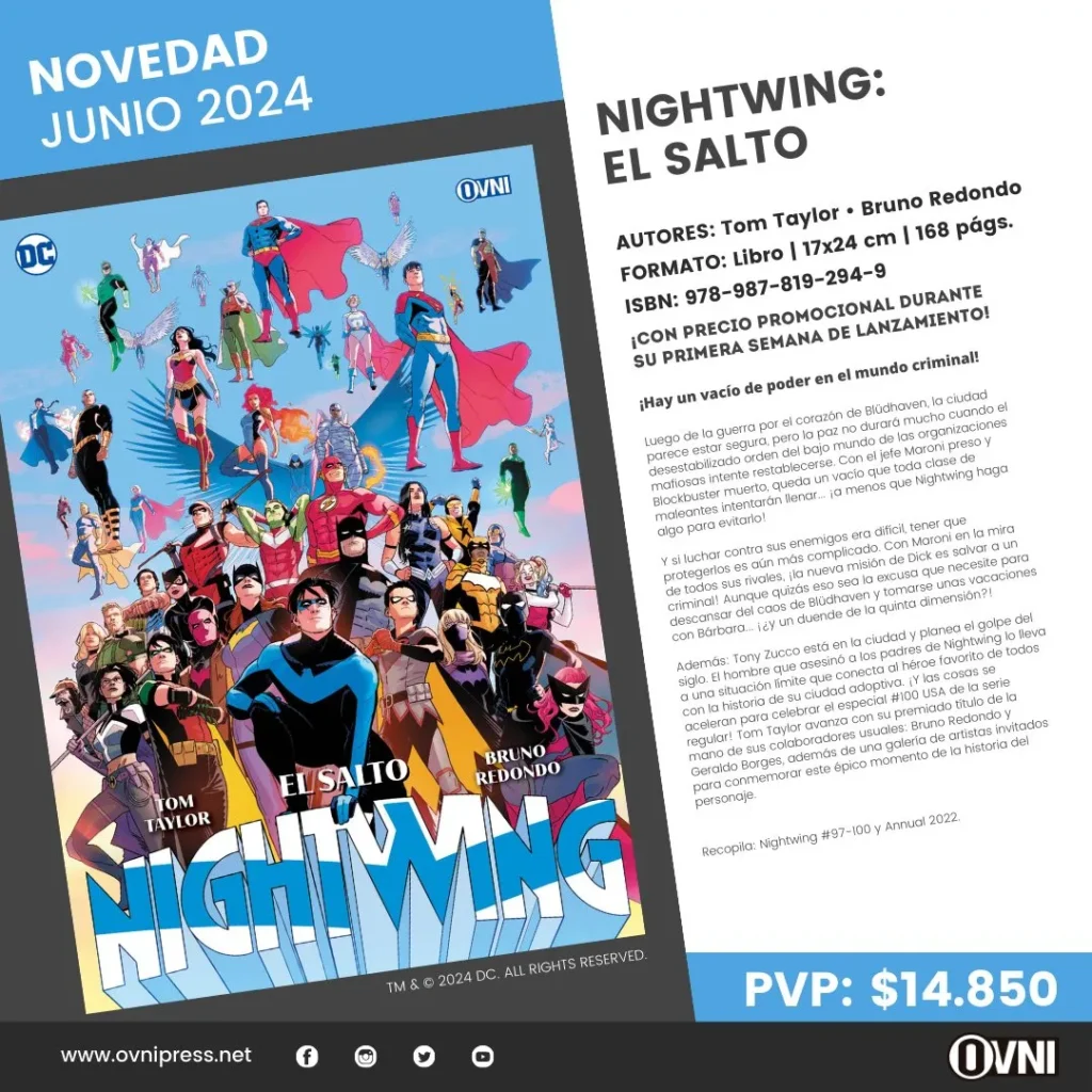 Anuncio de Nightwing Vol 5 El Salto