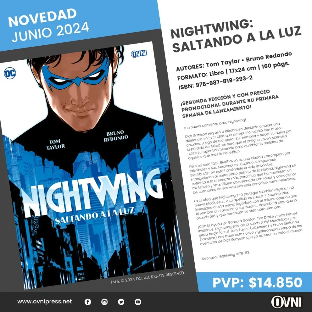 Anuncio reedicion de Nightwing Vol 1 Saltando a la Luz