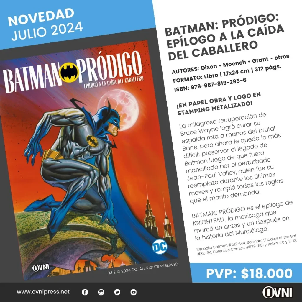 Anuncio Batman Prodigo Epilogo a la Caida del Caballero