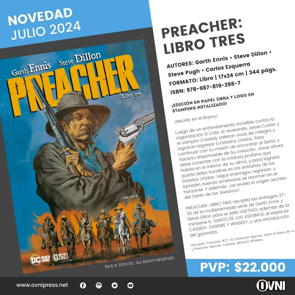 Anuncio Preacher Libro Tres