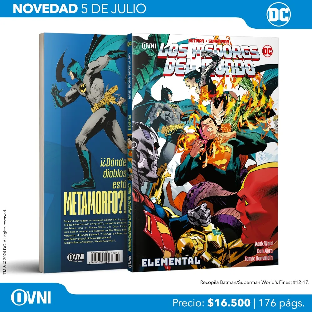 Lanzamiento Batman Superman Los Mejores del Mundo Vol 3 Elemental