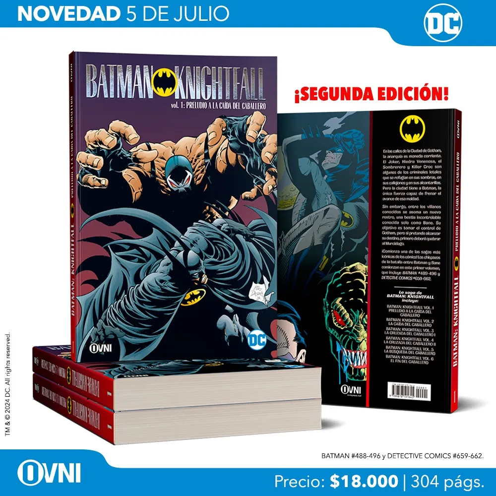 Lanzamiento Reedicion Knightfall Vol 1 Preludio a la Caida del Caballero