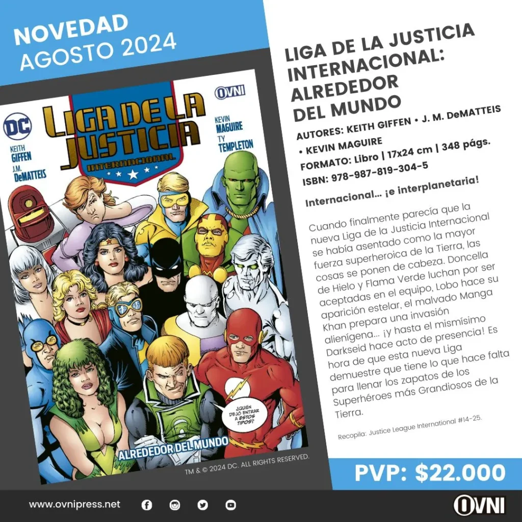 Anuncio Liga de la Justicia Internacional Vol. 3 Alrededor del Mundo