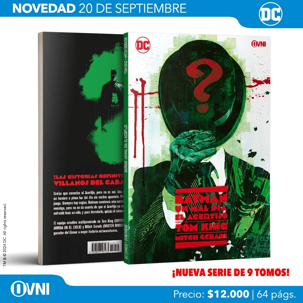 Lanzamiento Batman Un Mal Dia Vol. 1 Acetijo de Tom King