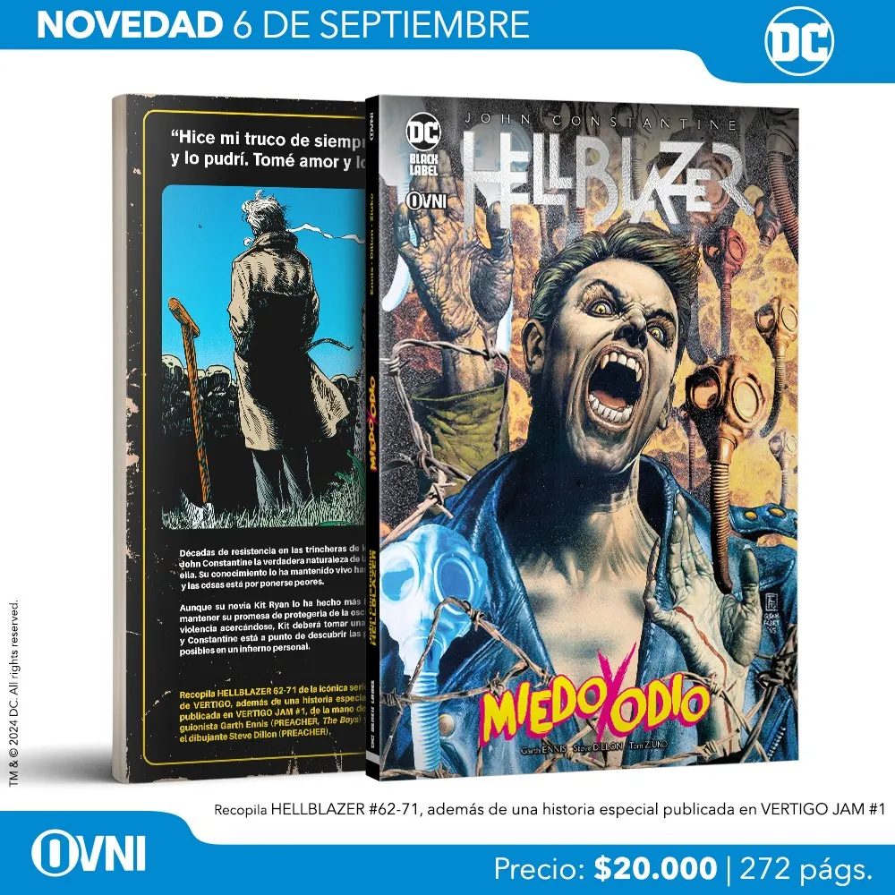 Lanzamiento Hellblazer Vol 4 Miedo y Odio