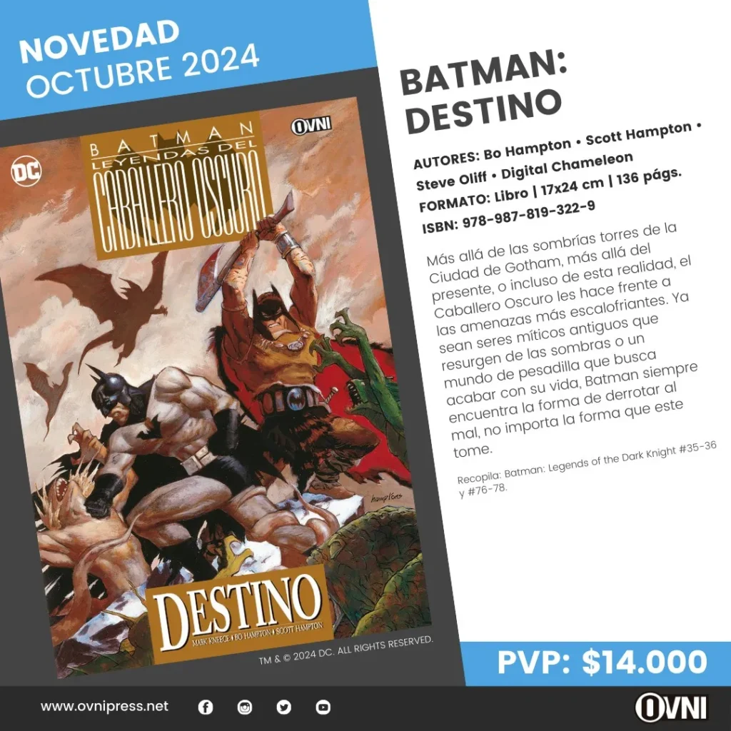 Anuncio Batman Destino Leyendas del Caballero Oscuro