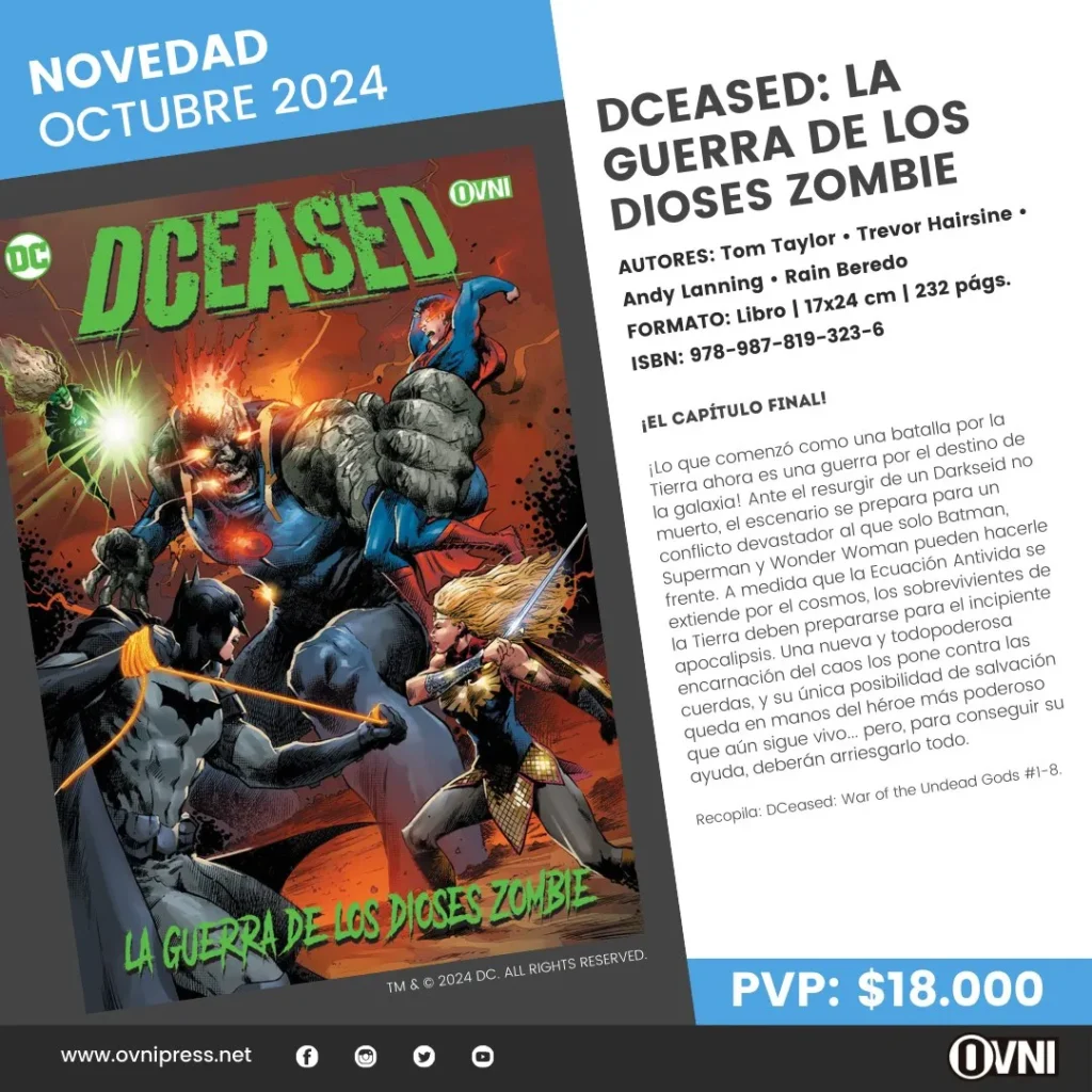 Anuncio Dceased Vol. 5 La Guerra de los Dioses Zombies