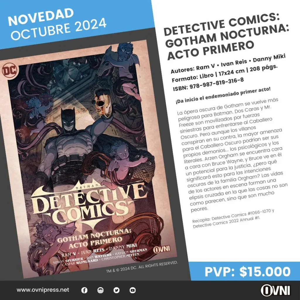 Anuncio Detective Comics Gotham Nocturna Acto Primero