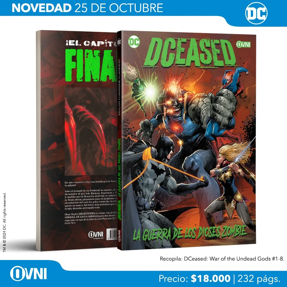 Lanzamiento DCeased La Guerra de los Dioses Zombies