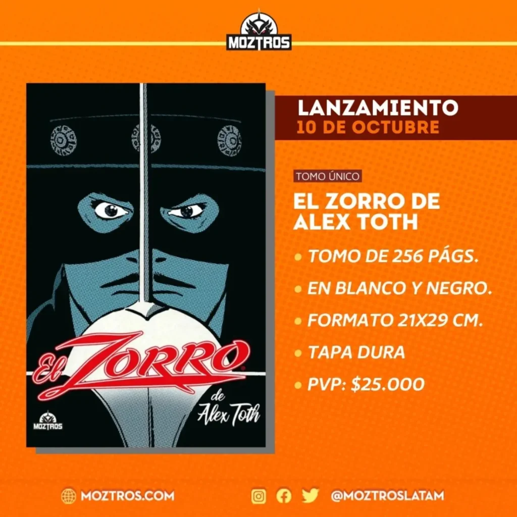 Lanzamiento Reingreso El Zorro de Alex Toth 1