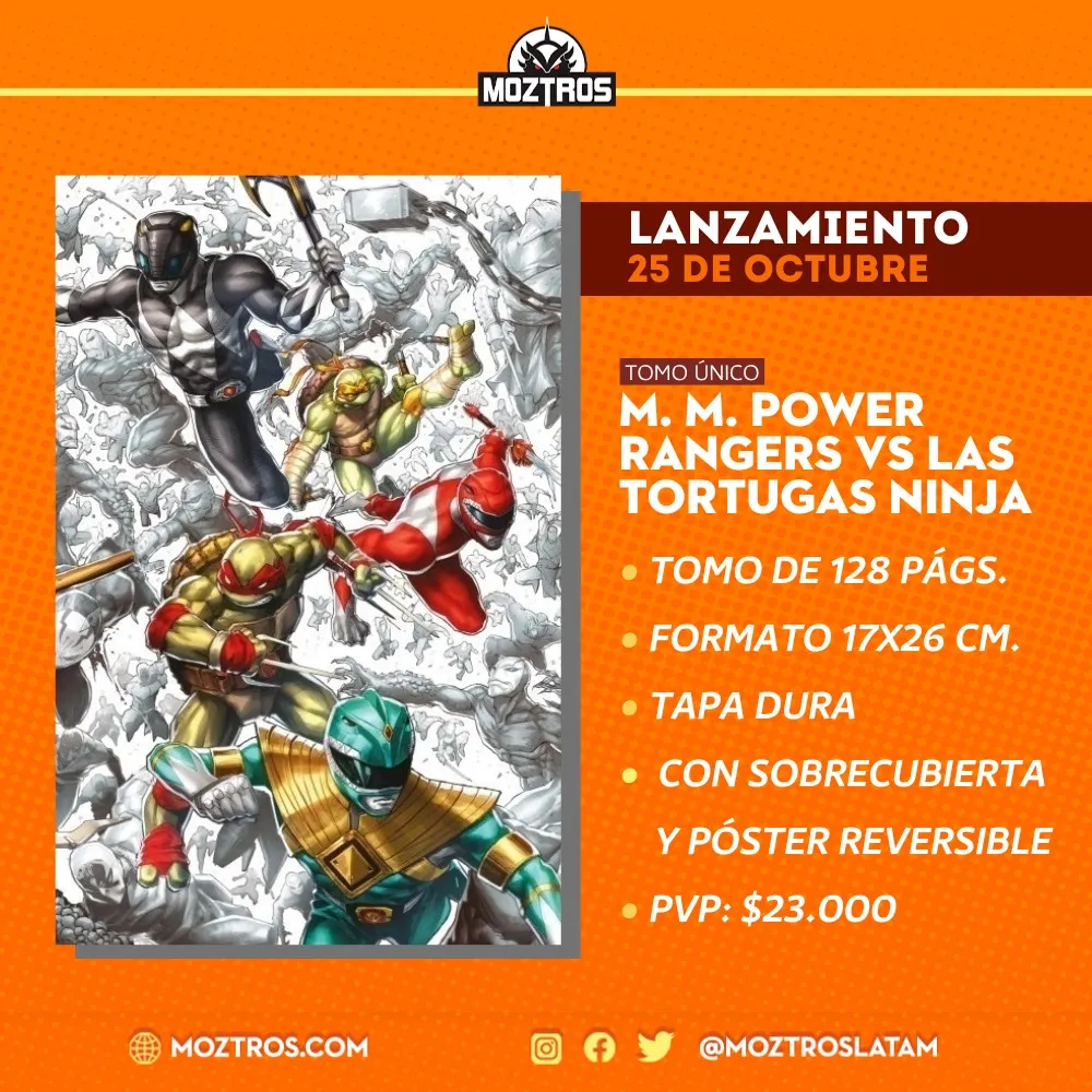 Lanzamiento Reingreso Mighty Morphin Power Rangers Vs Tortuga Ninjass