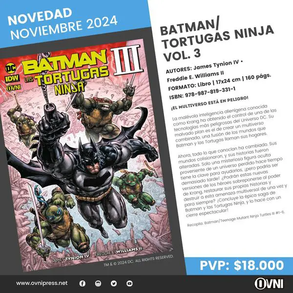 Anuncio Batman Tortugas Ninjas Vol. 3