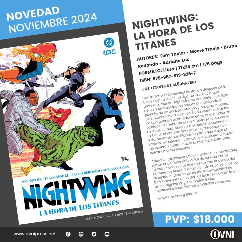 Anuncio Nightwing Vol 6 La Hora de los Titanes