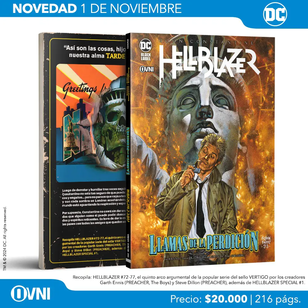 Lamzamiento Hellblazer Vol. 5 Llamas de la Perdicion