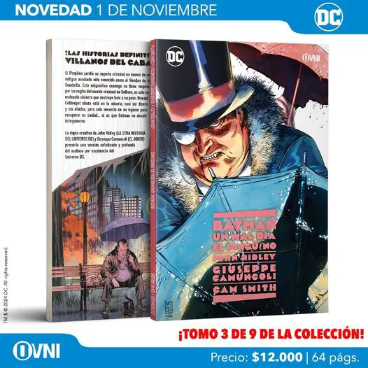 Lanzamiento Batman Un Mal Dia Vol. 3 El Pinguino