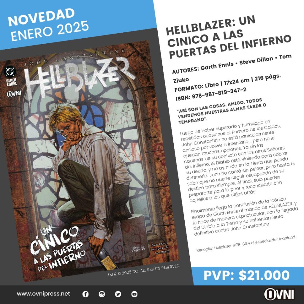 Anuncio Hellblazer Vol. 6 Un Cinico a las Puertas del Infierno