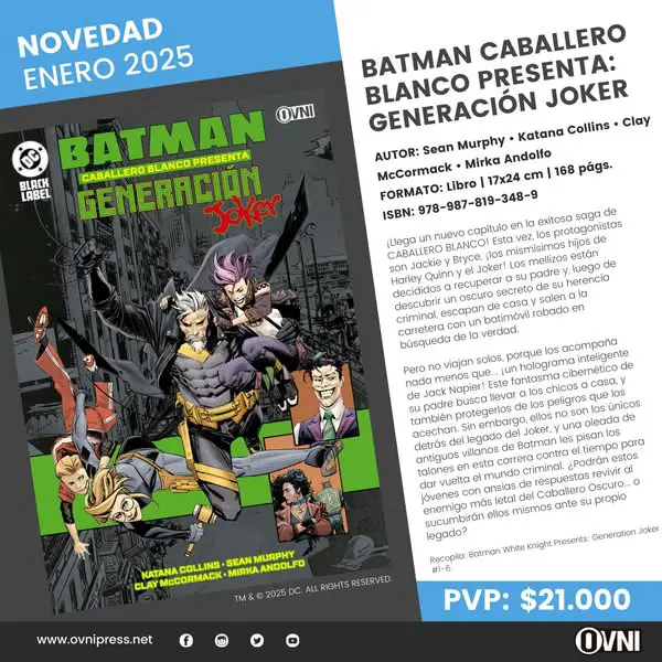 Anuncion Batman Caballero Blanco Presenta Generacion Joker