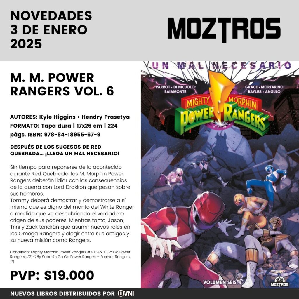 Lanzamiento Mighty Morphin Power Rangers Vol. 6