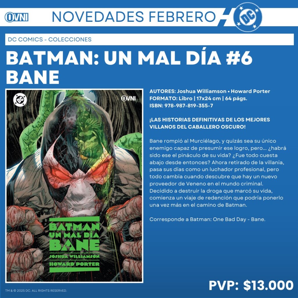 Anuncio Batman Un Mal Dia Vol. 6 Bane