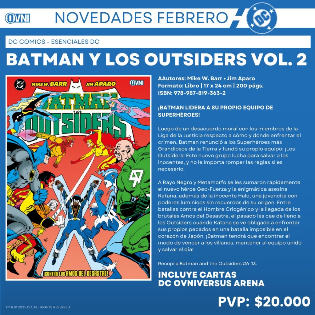 Anuncio Batman y los Outsuders Vol. 2