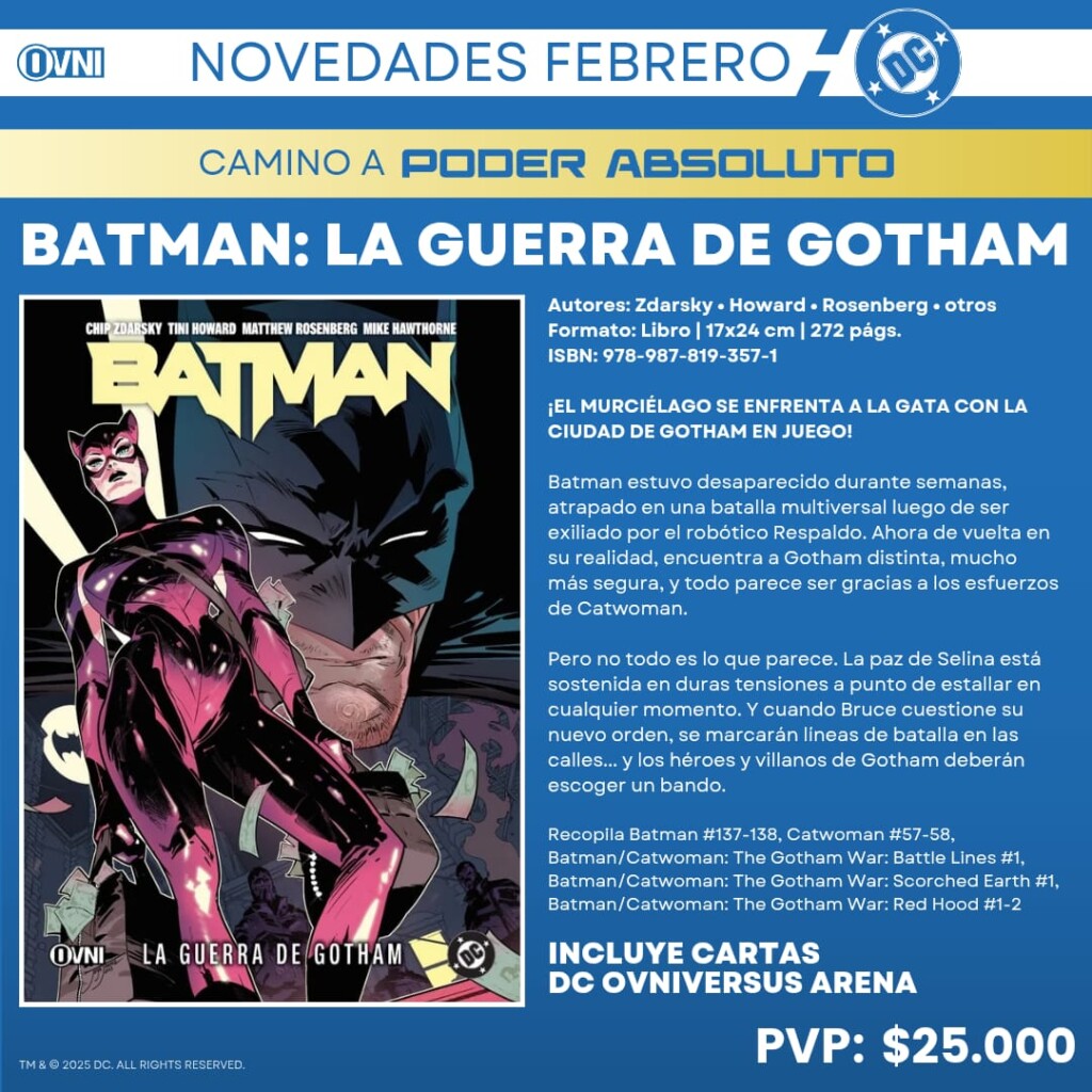 Anuncio Camino a Poder Absoluto Batman La Guerra de Gotham