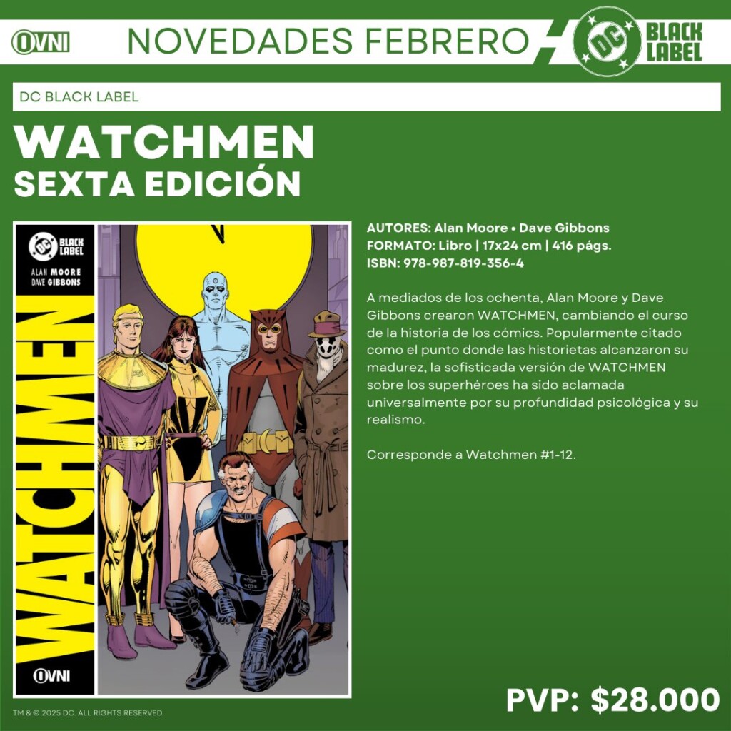 Anuncio Watchmen Sexta Edicion