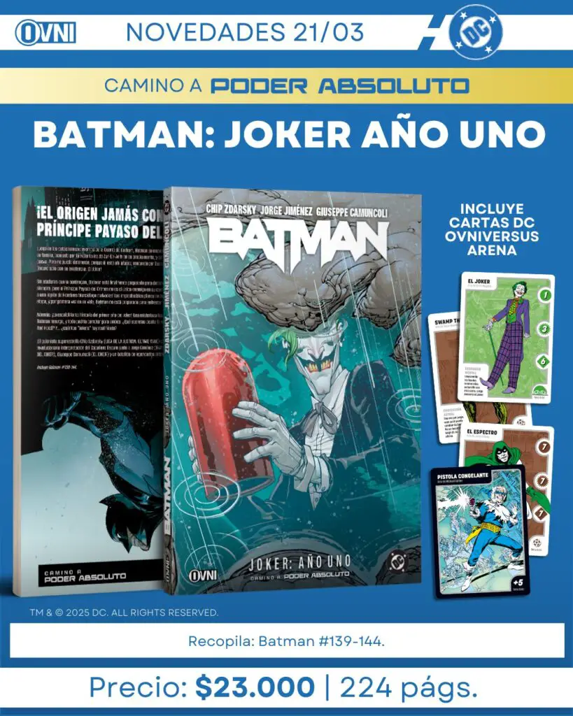 Lanzamiento Batman Vol. 4 Joker Ano Uno Camino a Poder Absoluto