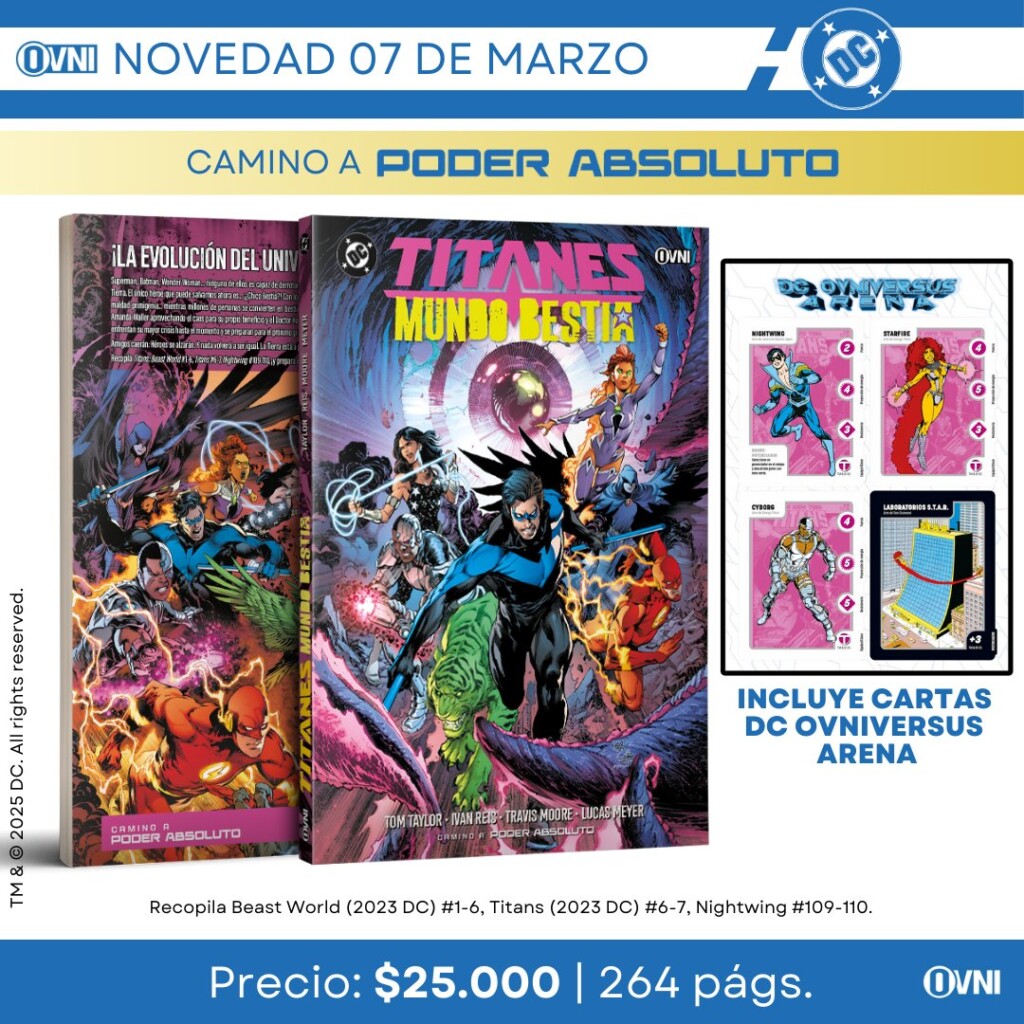 Lanzamiento Titanes Vol. 2 Mundo Bestia Camino a Poder Absoluto