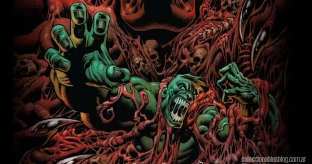 "Carnage Absoluto: El Inmortal Hulk y Otras Historias" es un tomo de cómics de Panini Cómics Latinoamérica que cuenta tres historias relacionadas con el evento de Carnage Absoluto. Recomendado para amantes de la acción, suspenso, misterio, terror, lo sobrenatural y el drama. Precio no especificado.